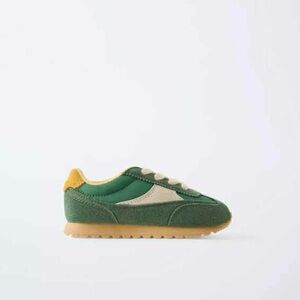 Zara Green and Yellow Kids Sneakers
